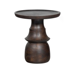 SIDE TABLE BROWN MANGOWOOD 50     - CAFE, SIDE TABLES